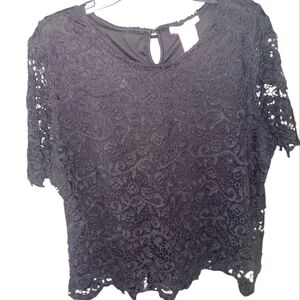 Philosophy Black Lace Top XXL